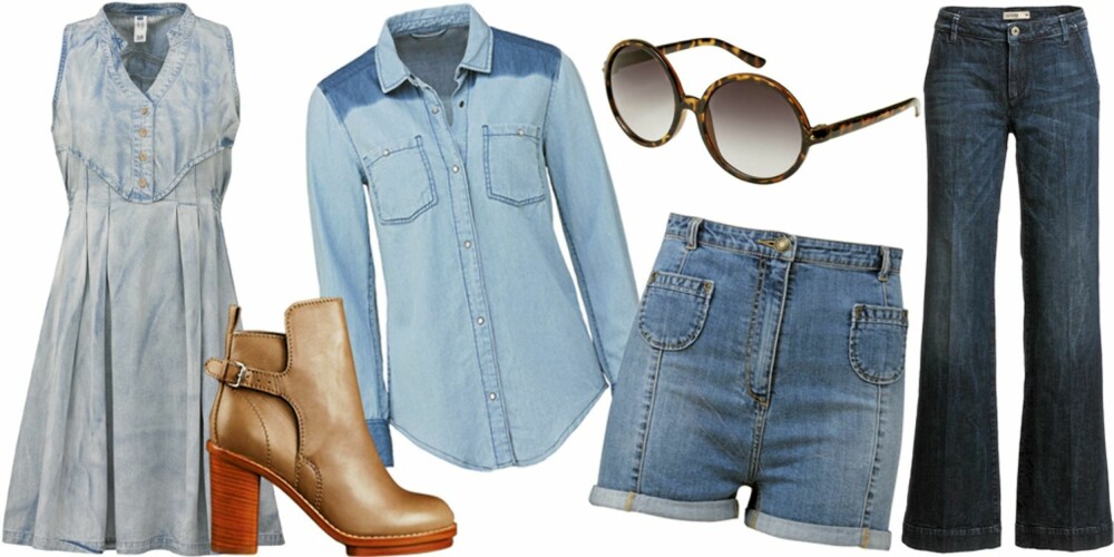 FRA VENSTRE: Kjole fra Gina Tricot (kr 349), boots fra Acne (kr 3795), skjorte fra Crocker (kr 499), shorts fra H&M (kr 199), solbriller fra H&M (kr 99), bukse fra Lindex (kr 399). FRA VENSTRE: Kjole fra Gina Tricot (kr 349), boots fra Acne (kr 3795), skjorte fra Crocker (kr 499), shorts fra H&M (kr 199), solbriller fra H&M (kr 99), bukse fra Lindex (kr 399).