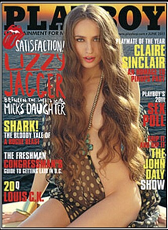 Hele sju sider bruker Playboy på Lizzy jagger i sin seneste utgave. Hele sju sider bruker Playboy på Lizzy jagger i sin seneste utgave.