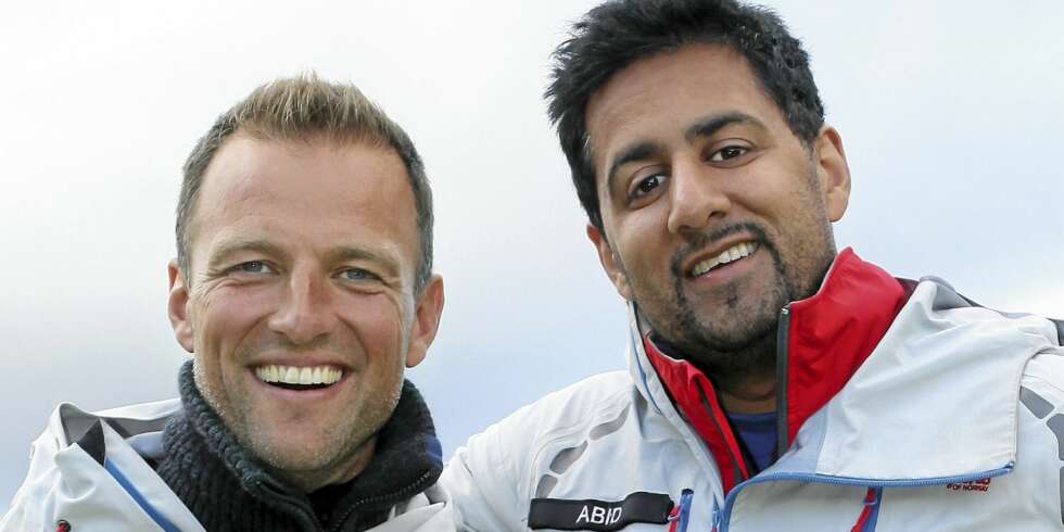 FRISKUSER: Programleder Tom Stiansen (t.v.) og Abid Raja fant tonen både før og under kjendisversjonen av «71° nord». FRISKUSER: Programleder Tom Stiansen (t.v.) og Abid Raja fant tonen både før og under kjendisversjonen av «71° nord».
