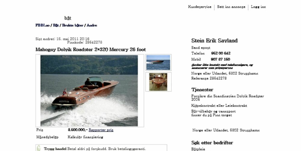 Faksimile fra Finn. Faksimile fra Finn.