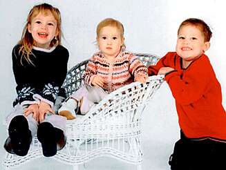 De tre drepte barna; Sadie Ann, Madison og Zachery. De tre drepte barna; Sadie Ann, Madison og Zachery.