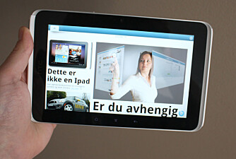 GOD PÅ NETT: Flyer kan vise Flash-innhold og hele nettsider. Den egner seg bra til surfing. GOD PÅ NETT: Flyer kan vise Flash-innhold og hele nettsider. Den egner seg bra til surfing.