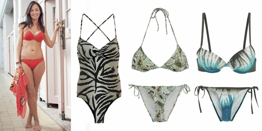 8-FORM: Trine Vornes blir anbefalt en badedrakt fra HM (kr 299), bikini far Lindex (kr 129 for overdel og 99 for underdel), og turkis og grå bikini fra Sunseeker (kr 545 for overdel og 345 for underdel). 8-FORM: Trine Vornes blir anbefalt en badedrakt fra HM (kr 299), bikini far Lindex (kr 129 for overdel og 99 for underdel), og turkis og grå bikini fra Sunseeker (kr 545 for overdel og 345 for underdel).
