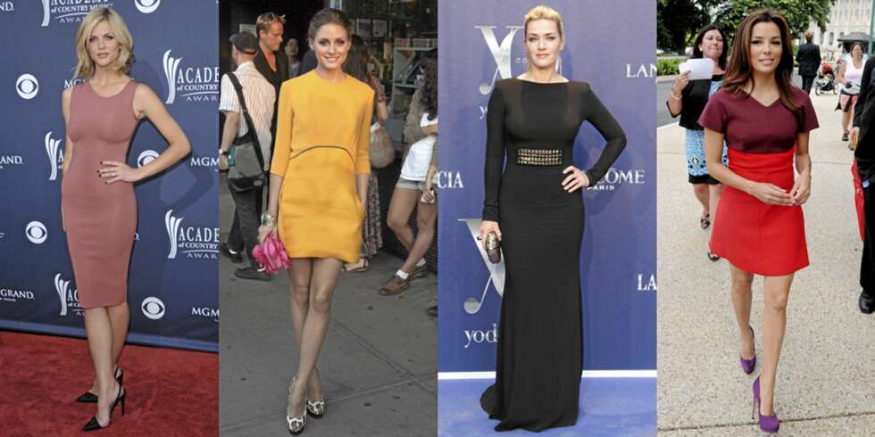 I BECKHAM-DESIGN: Brooklyn Decker, Olivia Palermo, Kate Winslet og Eva Longoria. I BECKHAM-DESIGN: Brooklyn Decker, Olivia Palermo, Kate Winslet og Eva Longoria.