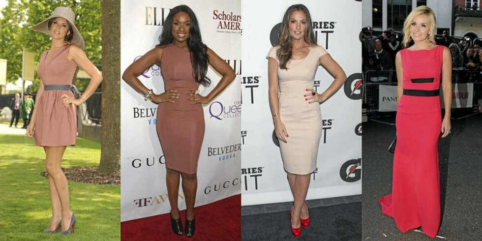 I BECKHAM-DESIGN: Danielle Lineker, Jennifer Hudson, Minka Kelly og Katherine Jenkins i kjoler fra Victoria Beckham. I BECKHAM-DESIGN: Danielle Lineker, Jennifer Hudson, Minka Kelly og Katherine Jenkins i kjoler fra Victoria Beckham.
