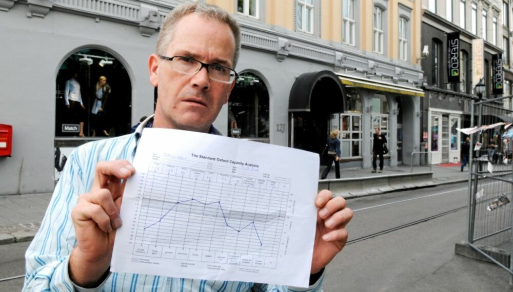 JØYE MEG: Torjus Dølo uttaler at han neppe hadde vært stabil nok til å skrive ferdig denne reportasjen hvis Scientologikirkens test hadde vært korret. JØYE MEG: Torjus Dølo uttaler at han neppe hadde vært stabil nok til å skrive ferdig denne reportasjen hvis Scientologikirkens test hadde vært korret.