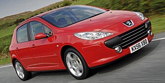 KOMPAKTBIL: Peugeot 307 var blant de rommeligste bilene i sin klasse, men ikke blant de mest feilfrie. Foto: Produsenten KOMPAKTBIL: Peugeot 307 var blant de rommeligste bilene i sin klasse, men ikke blant de mest feilfrie. Foto: Produsenten