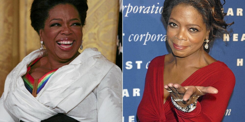 FØR OG NÅ: Oprah Winfrey har gått opp mye vekt den siste tiden. Hun er kjent for å være en jojoslanker, og her ser man stor forskjell på nå og hvordan hun så ut i 2006. FØR OG NÅ: Oprah Winfrey har gått opp mye vekt den siste tiden. Hun er kjent for å være en jojoslanker, og her ser man stor forskjell på nå og hvordan hun så ut i 2006.