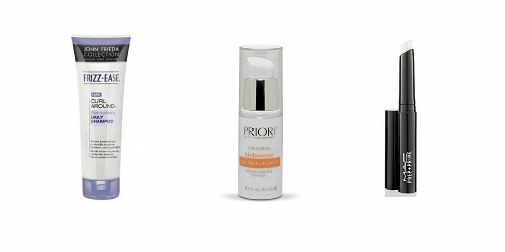 PRODUKTER: John Frieda curl shampoo, Priori eyeserum Idebenone og Lip primer fra MAC. PRODUKTER: John Frieda curl shampoo, Priori eyeserum Idebenone og Lip primer fra MAC.