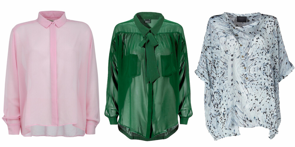 FRA VENSTRE: Weekday ( kr 400),Gina Tricot (kr 250), Gestuz (kr 1300). FRA VENSTRE: Weekday ( kr 400),Gina Tricot (kr 250), Gestuz (kr 1300).