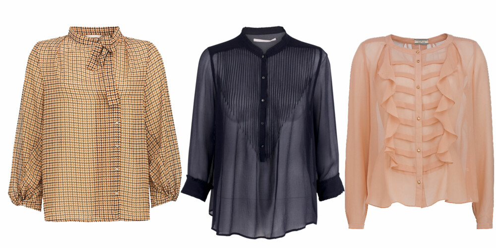 FRA VENSTRE: HogM (kr 349), Costummade (kr 1200), by Malene Birger (kr 1999). FRA VENSTRE: HogM (kr 349), Costummade (kr 1200), by Malene Birger (kr 1999).