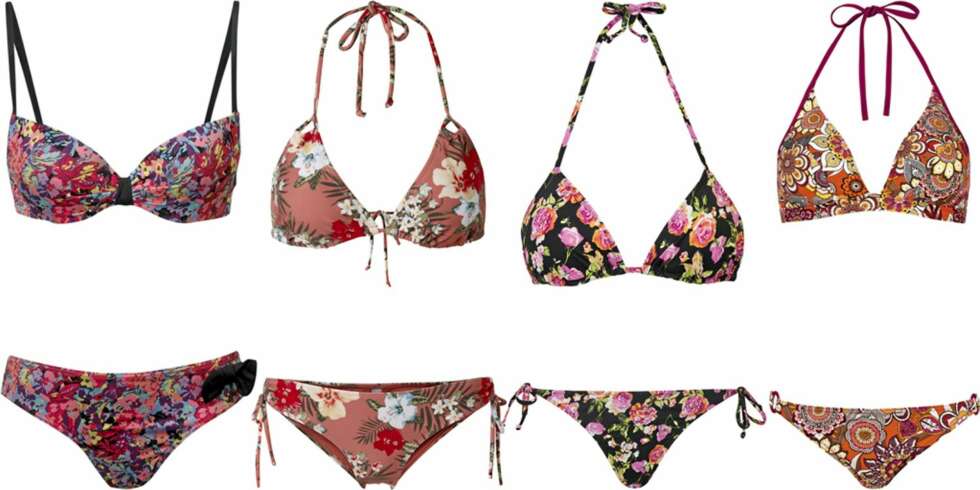 FRA VENSTRE: Gina Tricot (kr 198), MQ (kr 348), Cubus (kr 118), Triumph (kr 599). FRA VENSTRE: Gina Tricot (kr 198), MQ (kr 348), Cubus (kr 118), Triumph (kr 599).