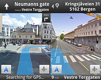 STREET VIEW: Vi liker godt Street View-funksjonen. Denne viser deg i et bilde hvor du skal svinge. Når du kommer frem får du også se et bilde av adressen du har tastet inn. STREET VIEW: Vi liker godt Street View-funksjonen. Denne viser deg i et bilde hvor du skal svinge. Når du kommer frem får du også se et bilde av adressen du har tastet inn.