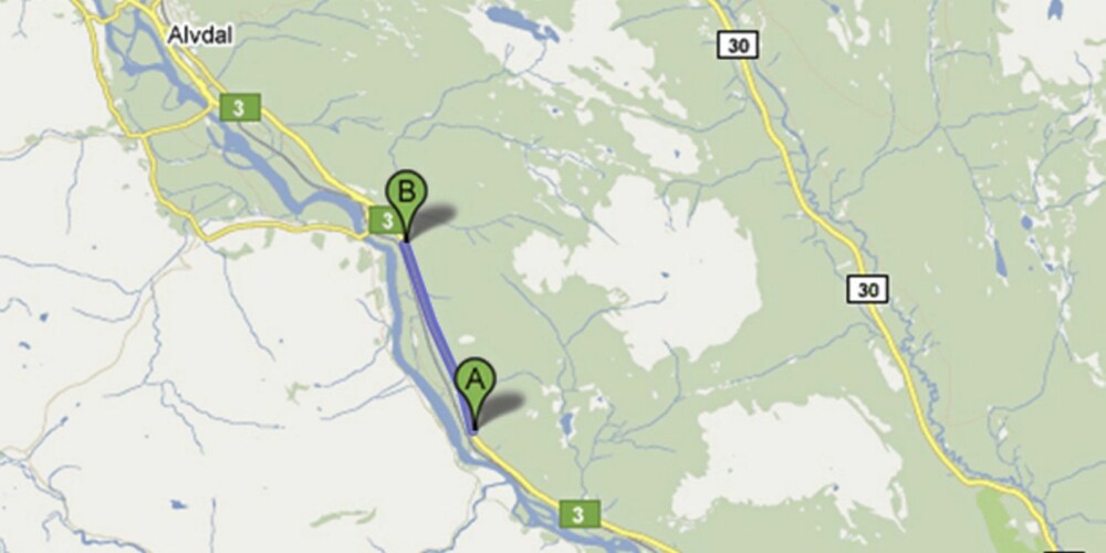 GJENNOM ØSTREDALEN: På riksvei 3 ved Alvdal blir du også målt på gjennomsnittsfart GJENNOM ØSTREDALEN: På riksvei 3 ved Alvdal blir du også målt på gjennomsnittsfart