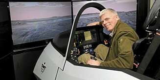 VI MENN I TEXAS: Håkon Bonafede bak spakene på F-35 LIghtning II. VI MENN I TEXAS: Håkon Bonafede bak spakene på F-35 LIghtning II.
