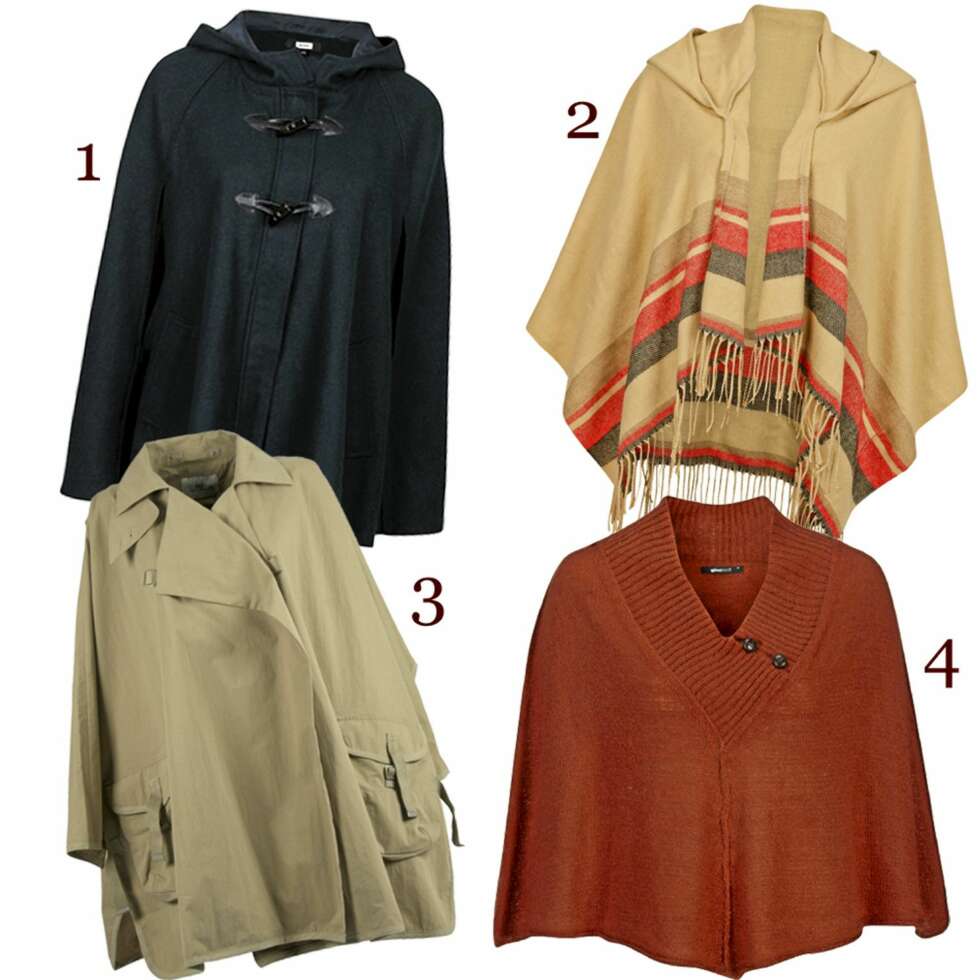 PONCHO - ETTER NUMMER: 1. Bik Bok (kr 499), 2.Cubus (kr 199), 3.Day Birget Et Mikkelsen (kr 3199), 4. Gina Tricot (kr 199). PONCHO - ETTER NUMMER: 1. Bik Bok (kr 499), 2.Cubus (kr 199), 3.Day Birget Et Mikkelsen (kr 3199), 4. Gina Tricot (kr 199).