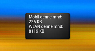 DATAOVERSIKT: Data Counter er en widget som enkelt og greit forteller deg hvor mye datatrafikk du bruker. Dette er spesielt nyttig om du har en begrenset datamengde i abonnementet ditt. DATAOVERSIKT: Data Counter er en widget som enkelt og greit forteller deg hvor mye datatrafikk du bruker. Dette er spesielt nyttig om du har en begrenset datamengde i abonnementet ditt.