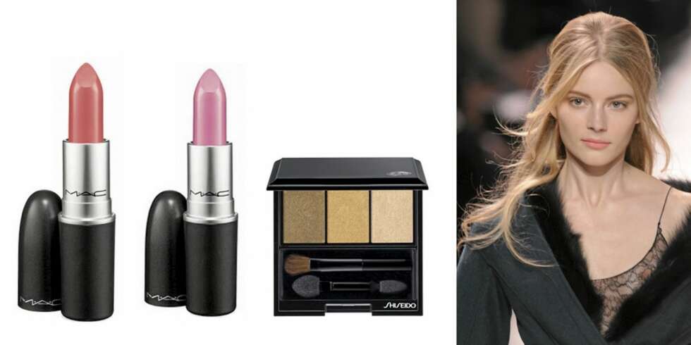 NINA RICCI: Mac lipstick i Saint germain (kr 160), Mac lipstick i Costa Chic (kr 160), Shiseido Eye Trio (kr 360). NINA RICCI: Mac lipstick i Saint germain (kr 160), Mac lipstick i Costa Chic (kr 160), Shiseido Eye Trio (kr 360).