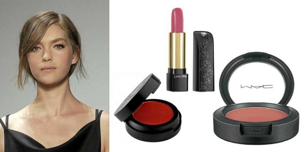GIANFRANCO FERRE: Make Up Store Blush i fargen Frozen Daiquiri (kr 155), Lancôme L'Absolu rouge lipstick i 353 (kr 275) og MAC Cremeblend blush i fargen Something Special (kr 195). GIANFRANCO FERRE: Make Up Store Blush i fargen Frozen Daiquiri (kr 155), Lancôme L'Absolu rouge lipstick i 353 (kr 275) og MAC Cremeblend blush i fargen Something Special (kr 195).