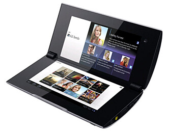 TO SKJERMER: Sony Tablet P er en "klapp-tablet" med to skjermer. Du kan for eksempel vise en hel nettside over de to skjermene, eller bruke den ene som tastatur. TO SKJERMER: Sony Tablet P er en "klapp-tablet" med to skjermer. Du kan for eksempel vise en hel nettside over de to skjermene, eller bruke den ene som tastatur.
