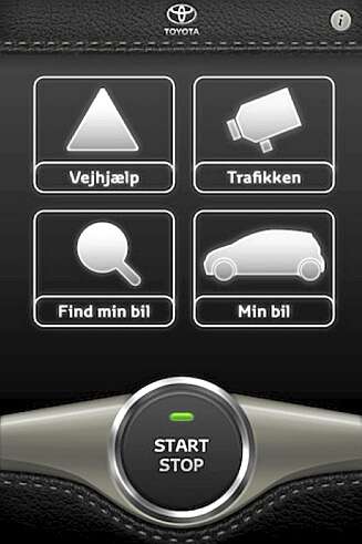 MULTIAPP: Toyota har en multifunksjonsapp som skal gin trafikkoversikt, vise hvor bilen din er parkert, skaffe veihjelp og være et sted hvor du lagrer opplysninger om bilen. Foto: Skjermbilde Iphone MULTIAPP: Toyota har en multifunksjonsapp som skal gin trafikkoversikt, vise hvor bilen din er parkert, skaffe veihjelp og være et sted hvor du lagrer opplysninger om bilen. Foto: Skjermbilde Iphone