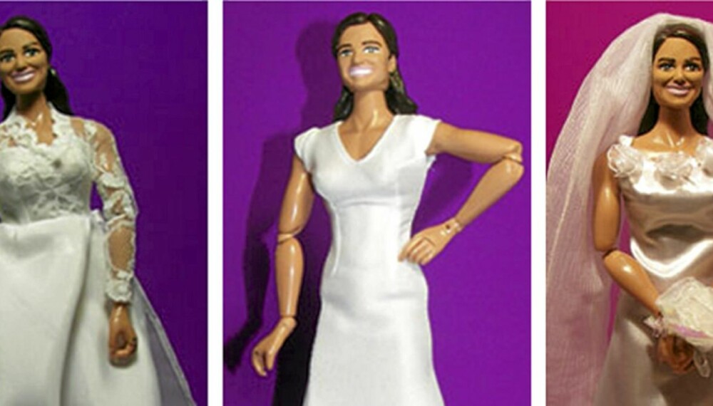 Pippa Middleton - flankert av sin søster i to kjolevarianter. Sjekk skuldrene! Pippa Middleton - flankert av sin søster i to kjolevarianter. Sjekk skuldrene!