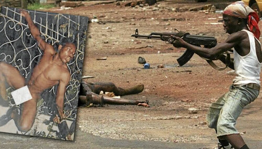 Slik kjempet Joshua Blahyi og hans "Butt Naked"- brigade under borgerkrigen i Liberia. Poenget var å se ut som ville dyr. De yngste av Blahyis soldater var også i åtteniårsalderen. Slik kjempet Joshua Blahyi og hans "Butt Naked"- brigade under borgerkrigen i Liberia. Poenget var å se ut som ville dyr. De yngste av Blahyis soldater var også i åtteniårsalderen.