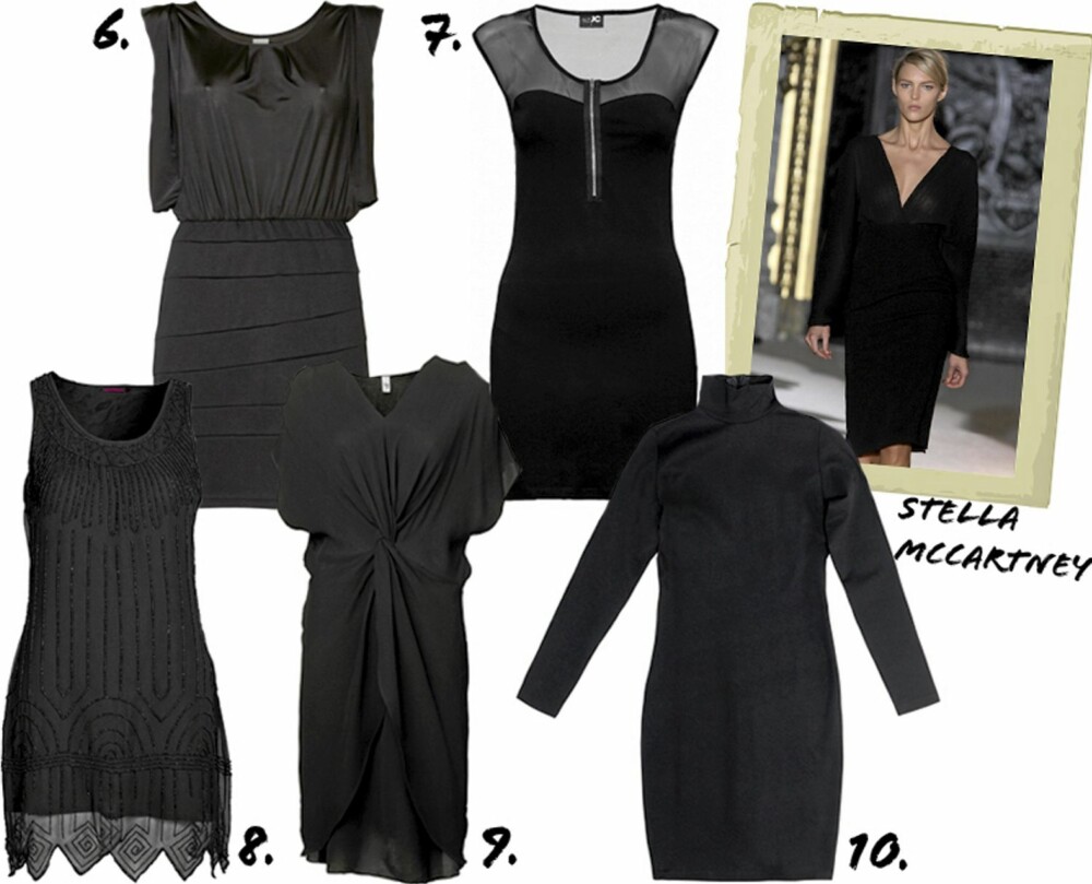 DEN LILLE SVARTE: 6. Vila (kr 300) 7. JC (kr 399) 8. Indiska (kr 499) 9. Verom moda (kr 700) 10. Zara (kr 299) DEN LILLE SVARTE: 6. Vila (kr 300) 7. JC (kr 399) 8. Indiska (kr 499) 9. Verom moda (kr 700) 10. Zara (kr 299)