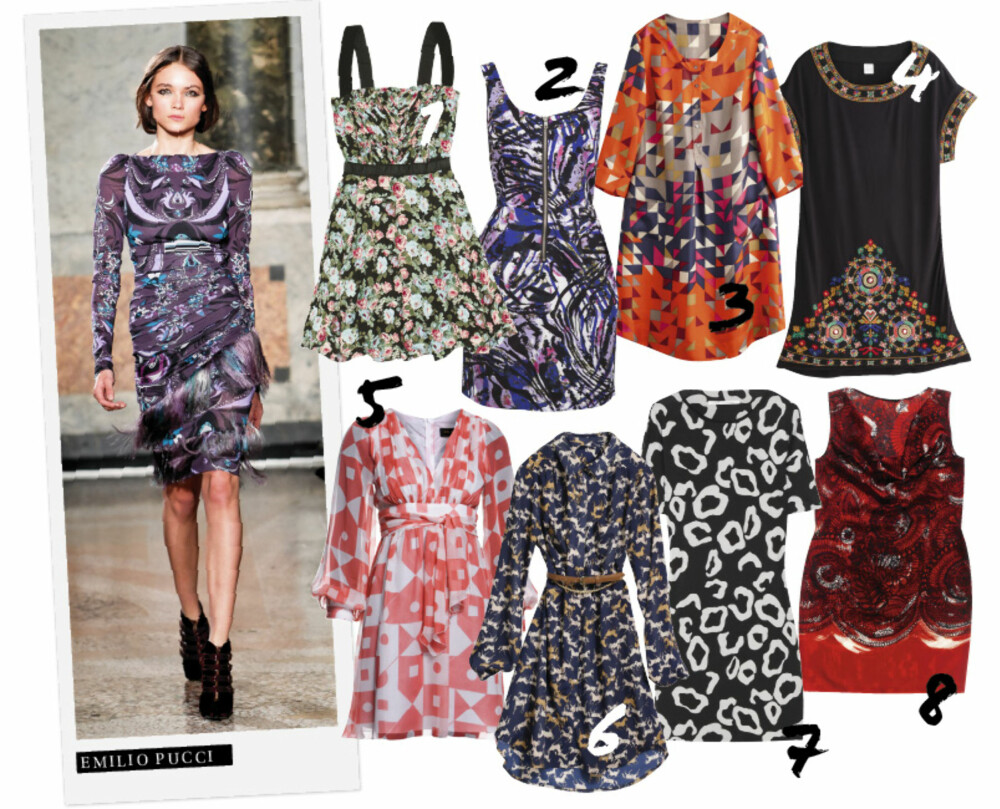 PRINT: 1. Pepe Jeans (kr 999) 2. Cubus (kr 299) 3. La Redoute (kr 999) 4. La Redoute (kr 750) 5. Nina Jarebrink (kr 3899) 6. H&M (kr 399) 7. Diane Von Furstenberg/Net-a-porter.com (kr 1895) 8. Sisley (kr 899) PRINT: 1. Pepe Jeans (kr 999) 2. Cubus (kr 299) 3. La Redoute (kr 999) 4. La Redoute (kr 750) 5. Nina Jarebrink (kr 3899) 6. H&M (kr 399) 7. Diane Von Furstenberg/Net-a-porter.com (kr 1895) 8. Sisley (kr 899)