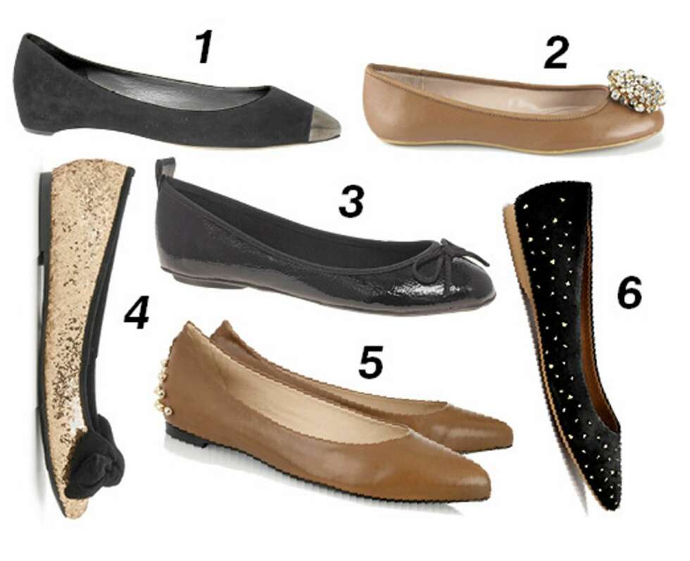 BALLERINASKO: 1: Detaljer fra Rizzo, kr 1695. 2: Perlerosett fra Juicy Couture/Brandos.no, kr 1999. 3: Lekkert i lakk fra Miss KG / Asos.com, kr 300. 4: Paljetter og sløyfe fra Aldo, kr 699. 5: Sobert i skinn fra MCQ / Net-a-porter.com, kr 2200. 6: Stjernedryss fra Zara, kr 559. BALLERINASKO: 1: Detaljer fra Rizzo, kr 1695. 2: Perlerosett fra Juicy Couture/Brandos.no, kr 1999. 3: Lekkert i lakk fra Miss KG / Asos.com, kr 300. 4: Paljetter og sløyfe fra Aldo, kr 699. 5: Sobert i skinn fra MCQ / Net-a-porter.com, kr 2200. 6: Stjernedryss fra Zara, kr 559.