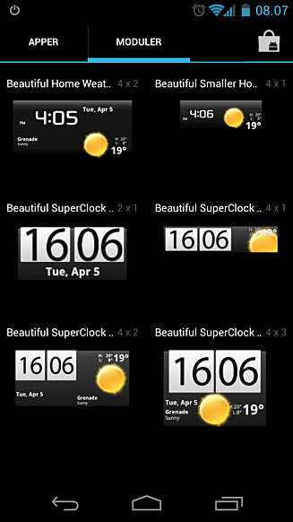 WIDGETS: Den nye modul-menyen viser mye bedre hvordan de forskjellige widgetsene egentlig ser ut. WIDGETS: Den nye modul-menyen viser mye bedre hvordan de forskjellige widgetsene egentlig ser ut.
