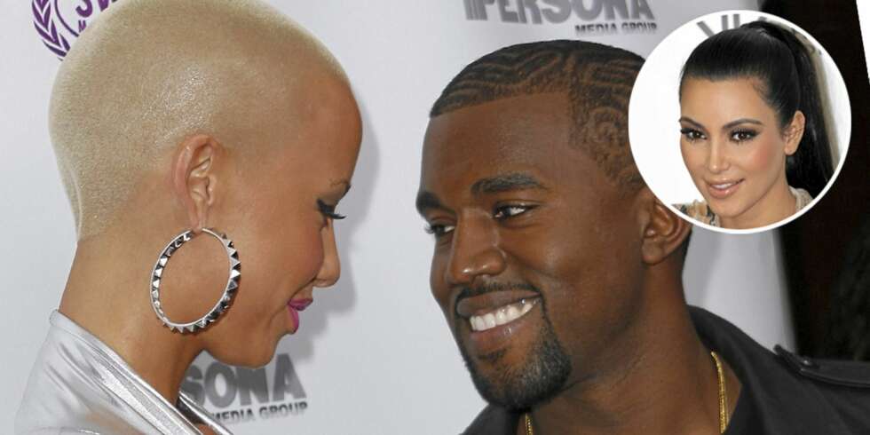 SLANGE I PARADISET: Det skal ha vært selveste Kim Kardashian (innfelt) som lokket Kanye West til utroskap ved å sende sexy bilder av seg selv. Det hevder i hvert fall rapperens daværende kjæreste, Amber Rose. SLANGE I PARADISET: Det skal ha vært selveste Kim Kardashian (innfelt) som lokket Kanye West til utroskap ved å sende sexy bilder av seg selv. Det hevder i hvert fall rapperens daværende kjæreste, Amber Rose.