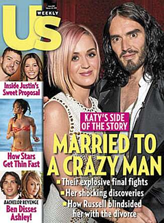 Us Weekly kan fortelle en annen historie om Katy og Russels korte ekteskap. Us Weekly kan fortelle en annen historie om Katy og Russels korte ekteskap.