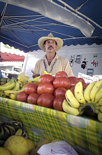 KORTREIST MAT: Guadeloupe er fruktbar, og det meste av det du spiser her, produseres på øya og selges videre på øyas mange markeder. KORTREIST MAT: Guadeloupe er fruktbar, og det meste av det du spiser her, produseres på øya og selges videre på øyas mange markeder.