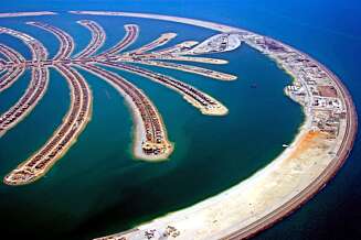 SNART FERDIG: Ennå gjenstår litt bygging før Palm Jumeirah er helt ferdig. SNART FERDIG: Ennå gjenstår litt bygging før Palm Jumeirah er helt ferdig.