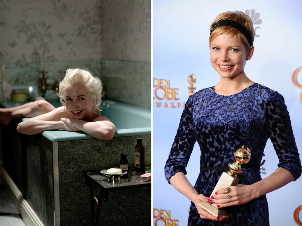 AVKLEDD PRISVINNER: I filmen "My Week with Marilyn" forekommer det en og annen avkledd scene, skjønt Michelle Williams selv synes hun ikke er sexy foran kamera. AVKLEDD PRISVINNER: I filmen "My Week with Marilyn" forekommer det en og annen avkledd scene, skjønt Michelle Williams selv synes hun ikke er sexy foran kamera.