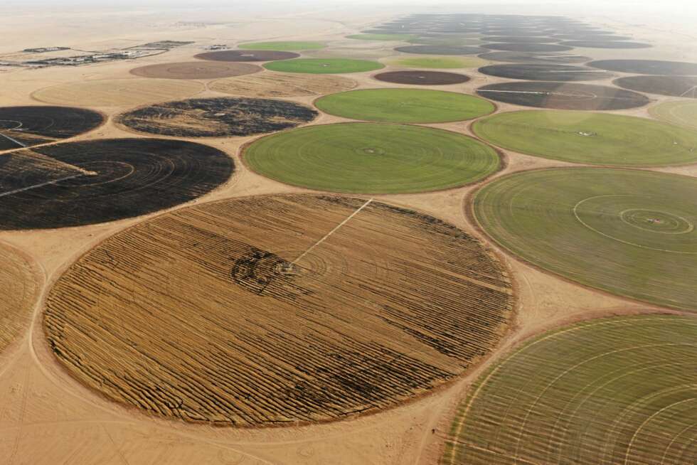 Det er gjort flere forsøk på å dyrke marken i det sørlige Sahara, og da pumpes gammelt regnvann opp fra underjordiske kamre. Det er gjort flere forsøk på å dyrke marken i det sørlige Sahara, og da pumpes gammelt regnvann opp fra underjordiske kamre.