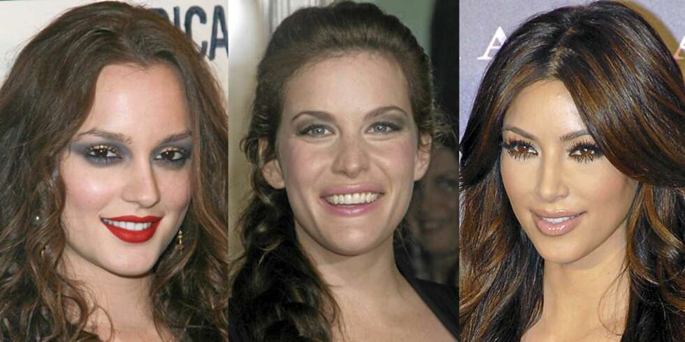 SMINKETABBER: Leighton Meester har fokus på både øyne og munn - og det kan bli litt mye. Liv Tyler trenger å duse ut øyenskyggen sin. Kim Kardashian har lange vipper som hun har lagt altfor mye maskara på. SMINKETABBER: Leighton Meester har fokus på både øyne og munn - og det kan bli litt mye. Liv Tyler trenger å duse ut øyenskyggen sin. Kim Kardashian har lange vipper som hun har lagt altfor mye maskara på.
