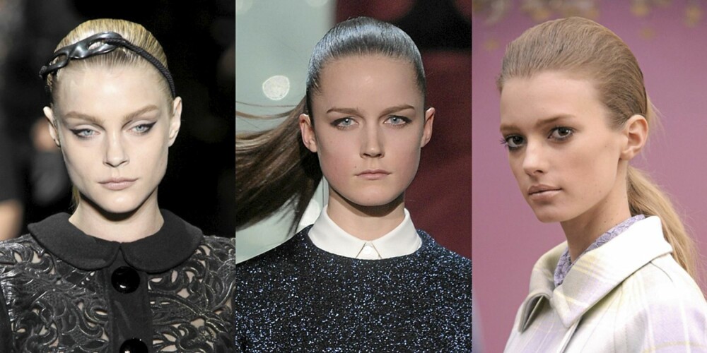 HESTEHALE: Louis Vuitton, Marc Jacobs og Philosophy viste hestehaler i forskjellige varianter. Foto: Fashionactive HESTEHALE: Louis Vuitton, Marc Jacobs og Philosophy viste hestehaler i forskjellige varianter. Foto: Fashionactive