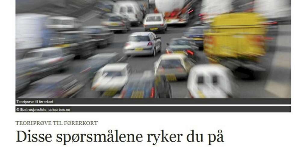 SERIØST? Mange reagerte med sinne på at disse spørsmålene visstnok kan gis til teoriprøven. FOTO: Skjermdropp klikk.no SERIØST? Mange reagerte med sinne på at disse spørsmålene visstnok kan gis til teoriprøven. FOTO: Skjermdropp klikk.no