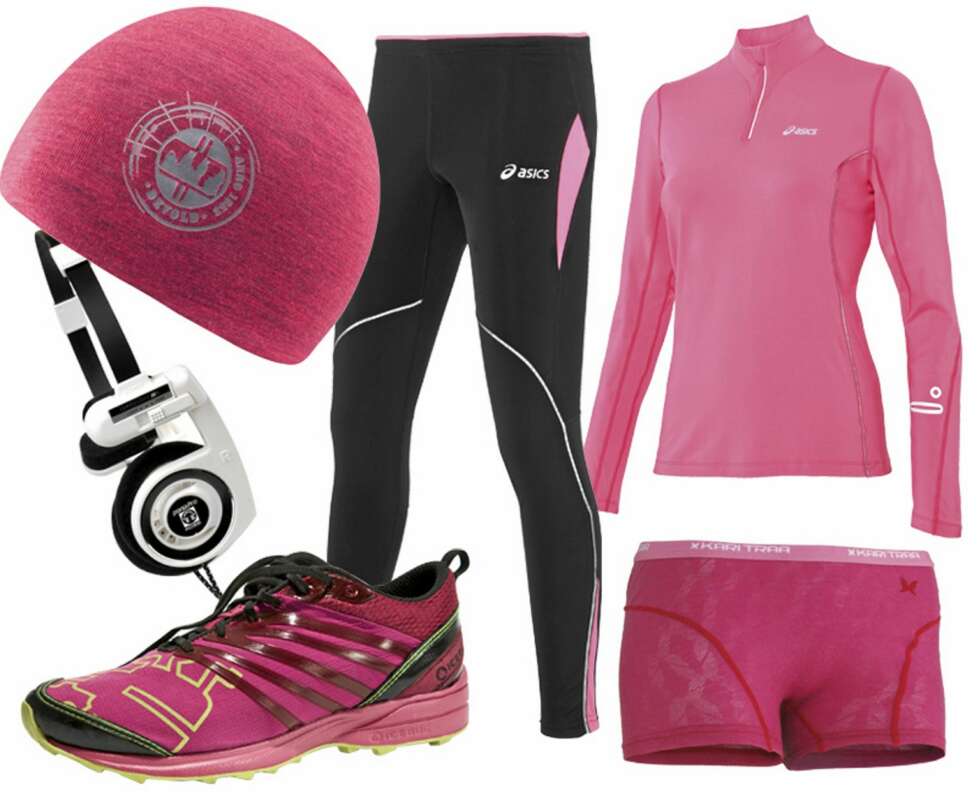 TRENDY PÅ TRENING: Lue i merinoull fra Devold (kr 249), vintertights med refleks fra Asics (kr 600), løpetopp med vindstopper fra Asics (kr 800), headset fra Koss (kr 399), piggsko fra Icebug (kr 1500), og boxer i merinoull fra Kari Traa (kr 299). TRENDY PÅ TRENING: Lue i merinoull fra Devold (kr 249), vintertights med refleks fra Asics (kr 600), løpetopp med vindstopper fra Asics (kr 800), headset fra Koss (kr 399), piggsko fra Icebug (kr 1500), og boxer i merinoull fra Kari Traa (kr 299).