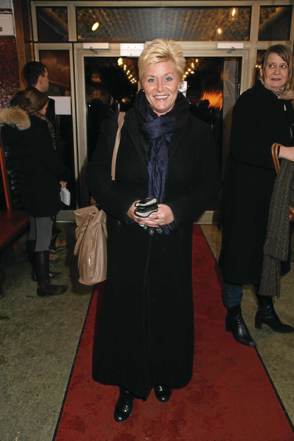 KOM ALENE: Frps leder Siv Jensen gledet seg til filmen om Maggie Thatchers liv. KOM ALENE: Frps leder Siv Jensen gledet seg til filmen om Maggie Thatchers liv.