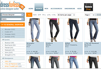 NETTBUTIKK: Dress-for-less er grei og oversiktlig, og her er det mye penger å spare. NETTBUTIKK: Dress-for-less er grei og oversiktlig, og her er det mye penger å spare.