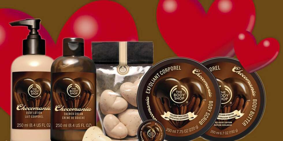 EN KJÆRLIG HILSEN: Chocomania-produkter fra The Body Shop. EN KJÆRLIG HILSEN: Chocomania-produkter fra The Body Shop.