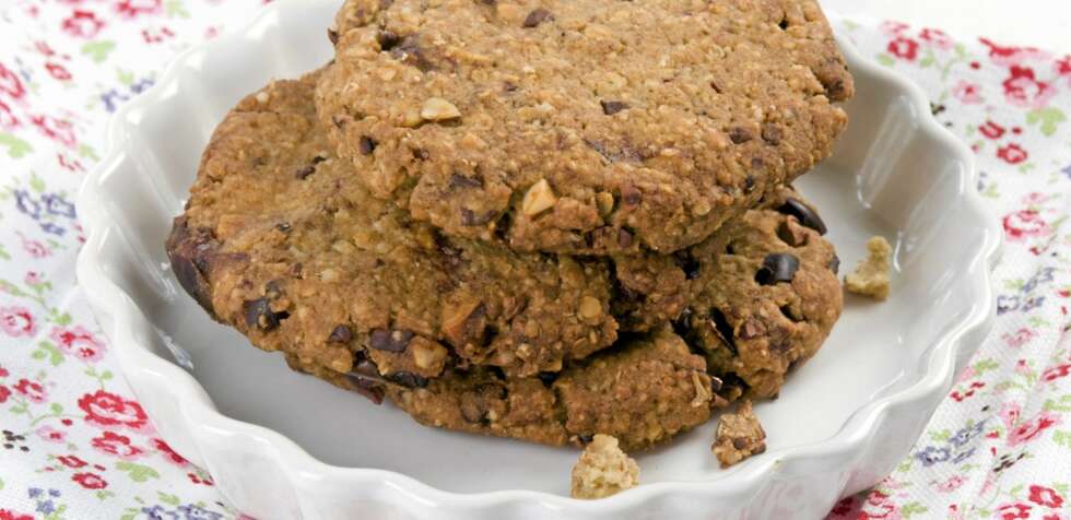 Sunne & sukkerfrie havrecookies. Foto: Linda Schade Sunne & sukkerfrie havrecookies. Foto: Linda Schade