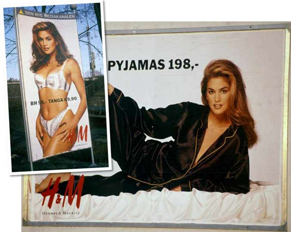CINDY CRAWFORD: I 1991 var det supermodell Cindy som forførte hele Norge i silkepysj og undertøy. CINDY CRAWFORD: I 1991 var det supermodell Cindy som forførte hele Norge i silkepysj og undertøy.