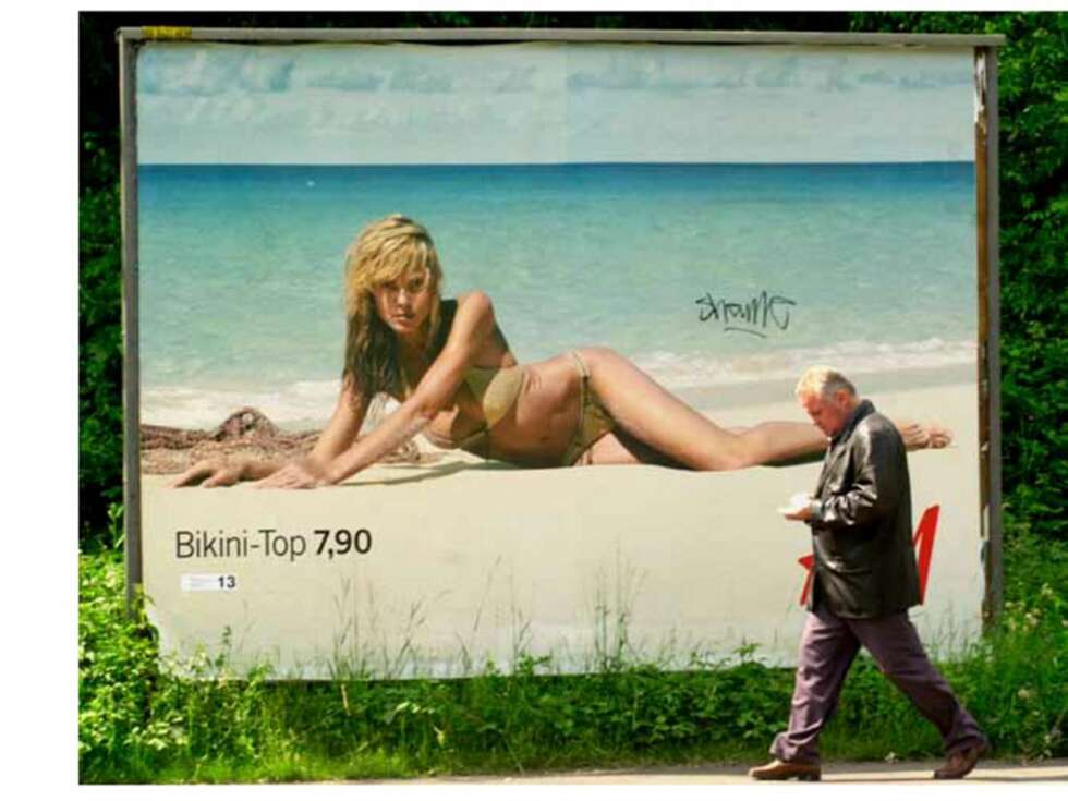 HEIDI KLUM: Den tyske supermodellen Heidi Klum prydet plakatene i 2003. HEIDI KLUM: Den tyske supermodellen Heidi Klum prydet plakatene i 2003.