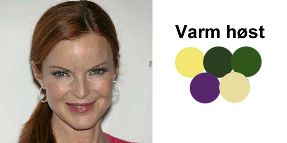 HØST: Med sitt røde hår og varme hudtone er Marcia Cross en varm høst. Faller du også inn under denne kategorien er dette noen av fargene du kler best. HØST: Med sitt røde hår og varme hudtone er Marcia Cross en varm høst. Faller du også inn under denne kategorien er dette noen av fargene du kler best.
