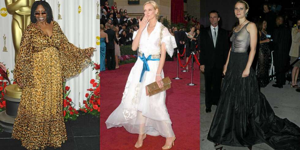 FRA VENSTRE: Woopi Goldberg i 2009, Uma Thurman i 2004, Gwyneth Paltrow i 2002. FRA VENSTRE: Woopi Goldberg i 2009, Uma Thurman i 2004, Gwyneth Paltrow i 2002.