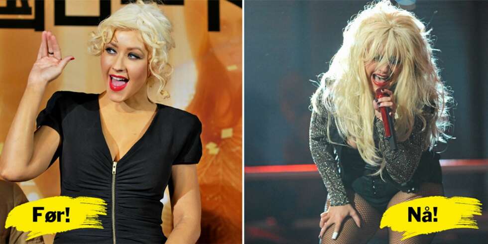 RASKT FORFALL: I løpet av et knapt år har Christina Aguilera gått fra å være veltrent og lykkelig til å bli en humørsyk dundre. RASKT FORFALL: I løpet av et knapt år har Christina Aguilera gått fra å være veltrent og lykkelig til å bli en humørsyk dundre.